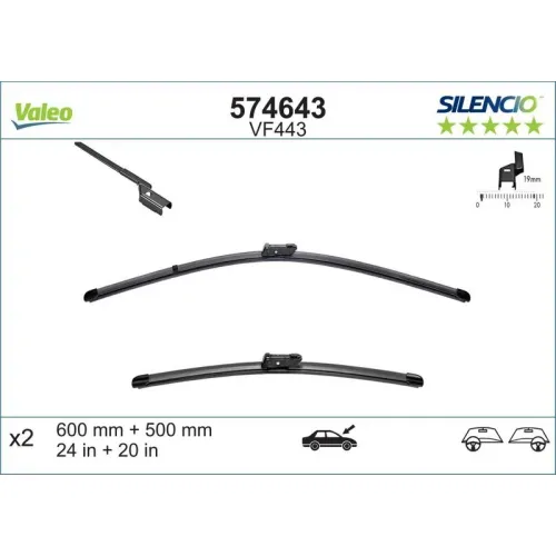 Törlőlapát - VALEO (VAL574643)