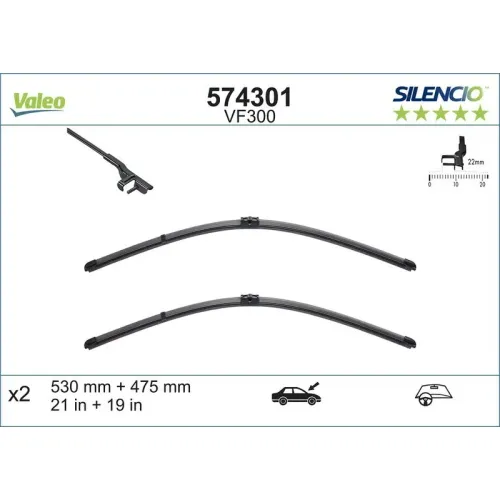 Törlőlapát - VALEO (VAL574301)