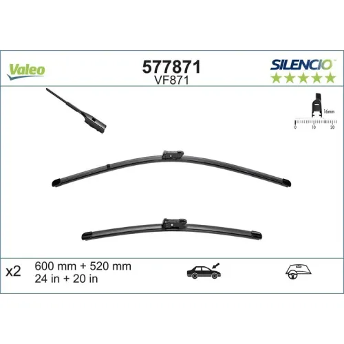 Törlőlapát - VALEO (VAL577871)