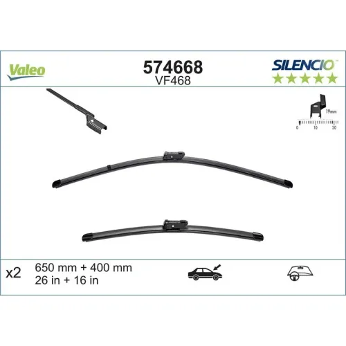 Törlőlapát - VALEO (VAL574668)