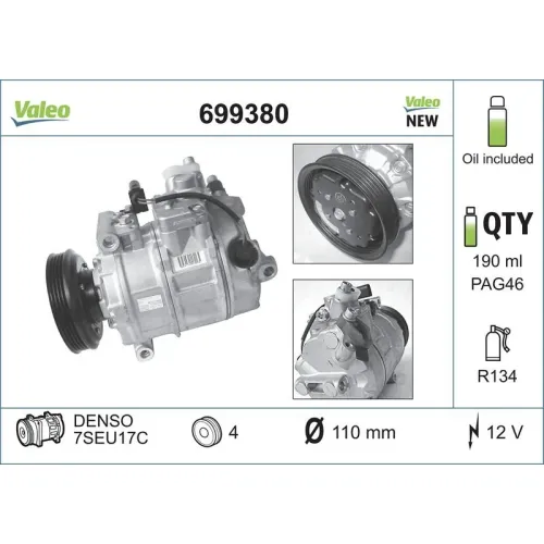 Kompresszor, Klíma - VALEO (VAL699380)