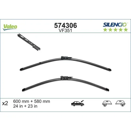 Törlőlapát - VALEO (VAL574306)
