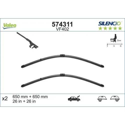 Törlőlapát - VALEO (VAL574311)