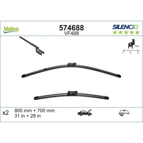 Törlőlapát - VALEO (VAL574688)