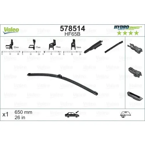 Törlőlapát - VALEO (VAL578514)