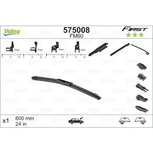 Törlőlapát - VALEO (VAL575008)