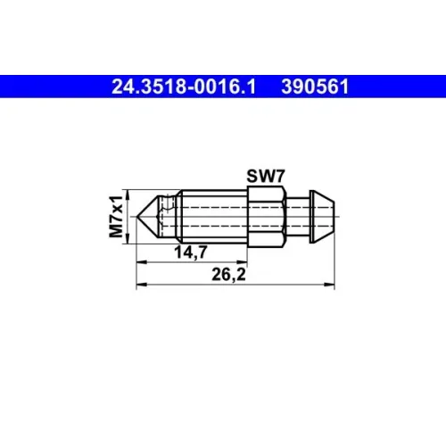 Légtelenítő Csavar/-Szelep - ATE (24.3518-0016.1)