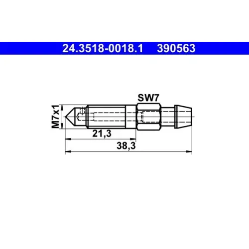 Légtelenítő Csavar/-Szelep - ATE (24.3518-0018.1)