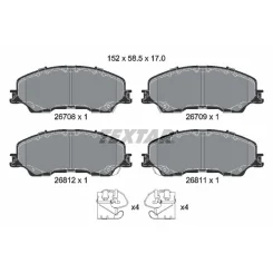 Fékbetétkészlet, Tárcsafék Isuzu P. D-Max 1,9 Ddi 19-21 - TEXTAR (2670801)