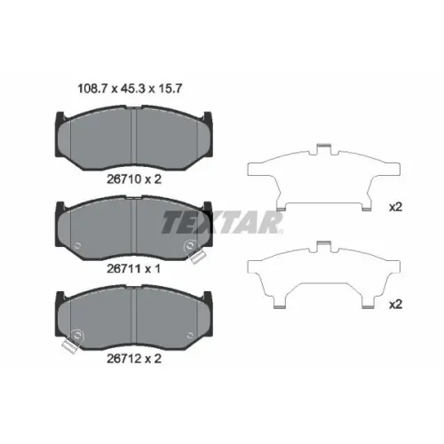 Fékbetétkészlet, Tárcsafék Suzuki P. Swift 1,0-1,2 17- - TEXTAR (2671001)