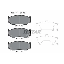 Fékbetétkészlet, Tárcsafék Suzuki P. Swift 1,0-1,2 17- - TEXTAR (2671001)