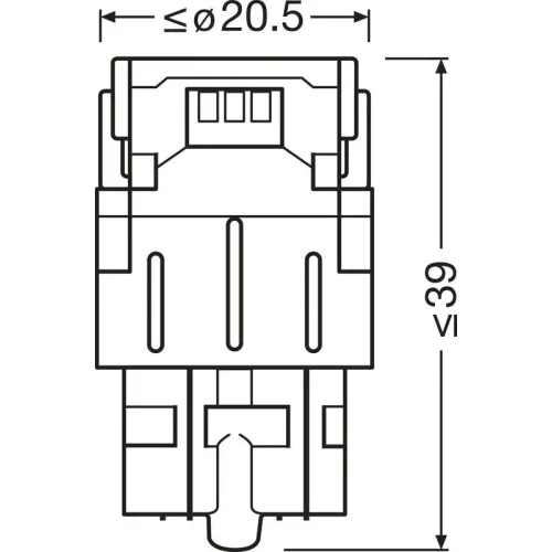 Izzó, Távfényszóró Sl W21/5W Fehér Led (Brak Ece) 2Szt. Blister (Eko) - ams-OSRAM (OSR7515DWP-2BL)