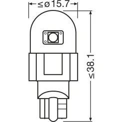 Izzó, Távfényszóró Sl W16W Fehér Led (Brak Ece) 2Szt. Blister (Eko) - ams-OSRAM (OSR921DWP-2BL)