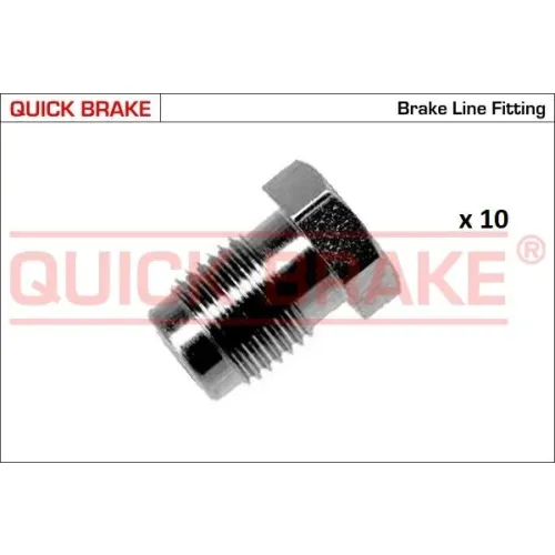 Készlet=10Szt!!!! Végdarab Cső Fék M10X1 - QUICK BRAKE (QB171-A-10)