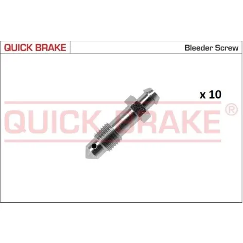 Készlet=10Szt!!!! Légtelenítő Fék 3/8 X 24Unf S10 Hosszú 37,5 - QUICK BRAKE (QB171-0108-10)