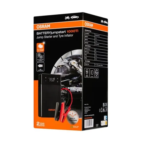 Önindító Litowy Batteryjumpstart 1000Ti 12V Rozruch:1000A + Pumpa Gumiabroncs - ams-OSRAM (OSROJS020TI)