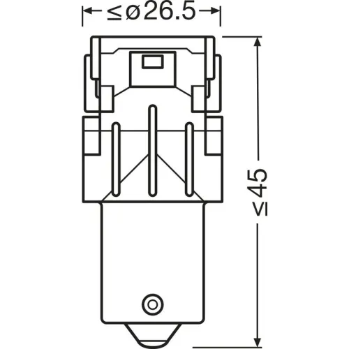 Izzó, Távfényszóró Sl P21W Czerwona Led (Brak Ece) 2Szt. Blister (Eko) - ams-OSRAM (OSR7506DRP-2BL)