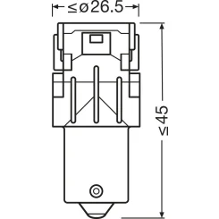 Izzó, Távfényszóró Sl P21W Czerwona Led (Brak Ece) 2Szt. Blister (Eko) - ams-OSRAM (OSR7506DRP-2BL)