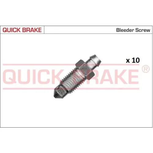 Készlet=10Szt!!!! Légtelenítő Fék 3/8 X 24Unf S10 Hosszú 31 - QUICK BRAKE (QB171-0107-10)