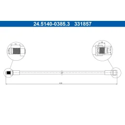 Fékcső Db P. W202/W203/W210 93-07 Bal/Jobb - ATE (24.5140-0385.3)
