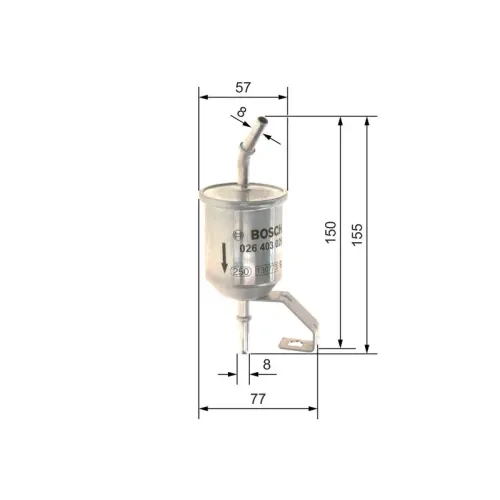 Üzemanyagszűrő Lexus Gx, Toyota 4 Runner V, Fj Cruiser, Fortuner, Hilux Viii, Land Cruiser Prado 01.05- - BOSCH (F026403026)