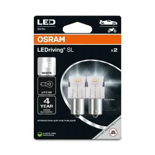 Izzó, Távfényszóró Sl P21W Fehér Led (Brak Ece) 2Szt. Blister (Eko) - ams-OSRAM (OSR7506DWP-2BL)