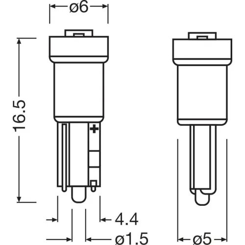 Izzó, Távfényszóró Sl W2,3W Psx24W (Brak Ece) 2Szt. Blister (Eko) - ams-OSRAM (OSR2723DWP-2BL)