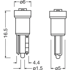 Izzó, Távfényszóró Sl W2,3W Psx24W (Brak Ece) 2Szt. Blister (Eko) - ams-OSRAM (OSR2723DWP-2BL)