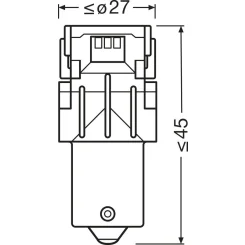 Izzó, Távfényszóró Sl Py21W Sárga Led (Brak Ece) 2Szt. Blister (Eko) - ams-OSRAM (OSR7507DYP-2BL)