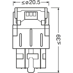Izzó, Távfényszóró Sl W21/5W Czerwona Led (Brak Ece) 2Szt. Blister (Eko) - ams-OSRAM (OSR7515DRP-2BL)