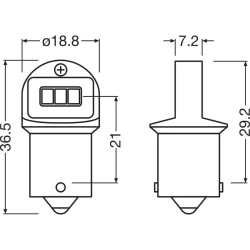 Izzó, Távfényszóró Sl R10W Przezroczyste Led (Brak Ece) 2Szt. Blister (Eko) - ams-OSRAM (OSR5008DWP-2BL)