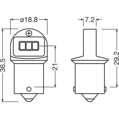 Izzó, Távfényszóró Sl R10W Przezroczyste Led (Brak Ece) 2Szt. Blister (Eko) - ams-OSRAM (OSR5008DWP-2BL)