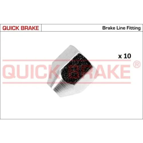 Készlet=10Szt!!!! Anya Cső Fék Sztywnego 3/8X24Unf Belső 5.0 Külső14X17.5 - QUICK BRAKE (QB171-H-10)
