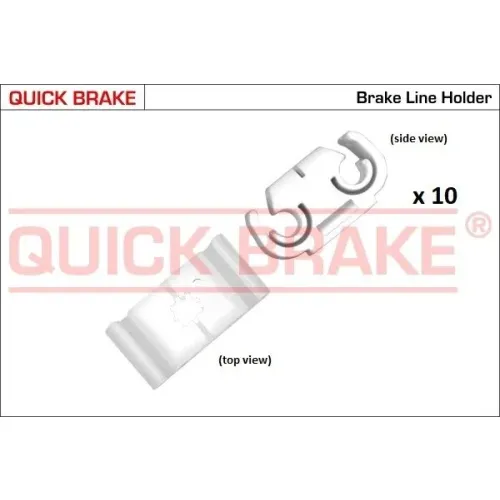 Készlet=10Szt!!!! Tartó Cső Fék Átmérő Cső 2 X 3/16 / 5Mm - QUICK BRAKE (QB171-W-10)