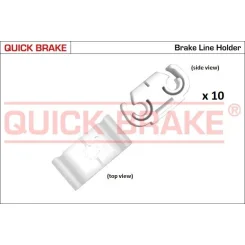 Készlet=10Szt!!!! Tartó Cső Fék Átmérő Cső 2 X 3/16 / 5Mm - QUICK BRAKE (QB171-W-10)