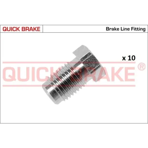 Készlet=10Szt!!!! Végdarab Cső Fék 7/16 X 20 Unf Átmérő 5,0 12 X 21,5 - QUICK BRAKE (QB171-PG-10)