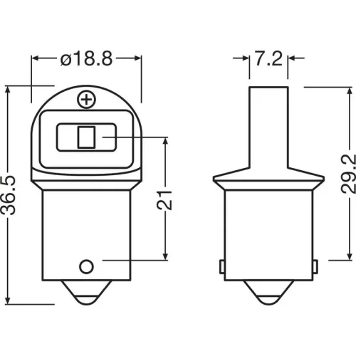 Izzó, Távfényszóró Sl R5W Przezroczyste Led (Brak Ece) 2Szt. Blister (Eko) - ams-OSRAM (OSR5007DWP-2BL)
