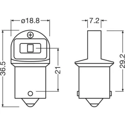 Izzó, Távfényszóró Sl R5W Przezroczyste Led (Brak Ece) 2Szt. Blister (Eko) - ams-OSRAM (OSR5007DWP-2BL)