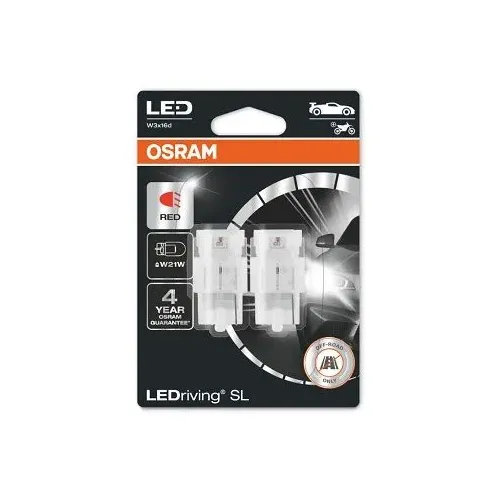 Izzó, Távfényszóró Sl W21W Czerwona Led (Brak Ece) 2Szt. Blister (Eko) - ams-OSRAM (OSR7505DRP-2BL)