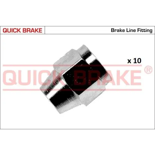 Készlet=10Szt!!!! Végdarab Cső Fék Sztywnego 3/8 X 24Unf Belső 5 Külső 12 X 16,0 - QUICK BRAKE (QB171-KX-10)