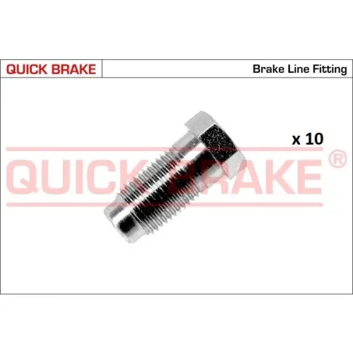 Készlet=10Szt!!!! Végdarab Cső Fék M10X1 - QUICK BRAKE (QB171-C-10)