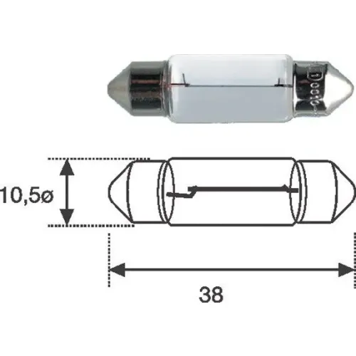 Izzó, Rendszámtábla Világítás - MAGNETI MARELLI (MAGC10W-12SET)