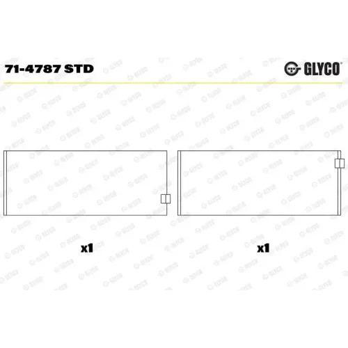 Hajtókar Csapágy - GLYCO (71-4787 STD)