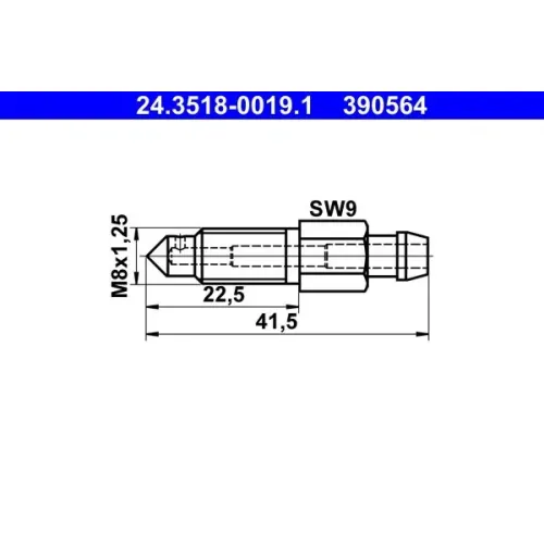 Légtelenítő Csavar/-Szelep - ATE (24.3518-0019.1)