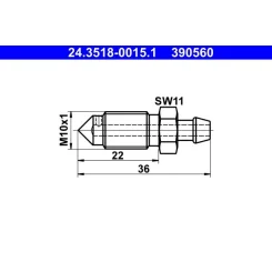Légtelenítő Csavar/-Szelep - ATE (24.3518-0015.1)