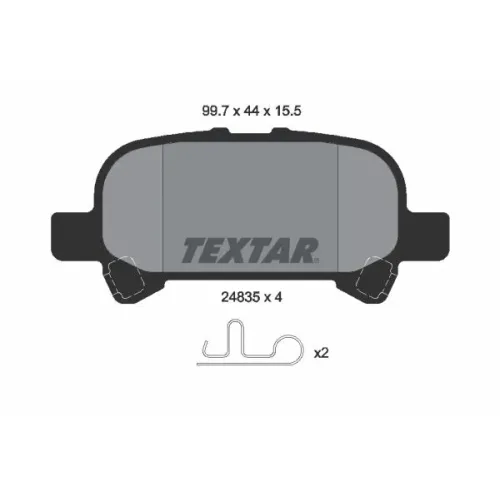 Fékbetét Készlet, Tárcsafék - TEXTAR (2483501)