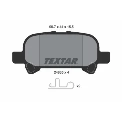 Fékbetét Készlet, Tárcsafék - TEXTAR (2483501)
