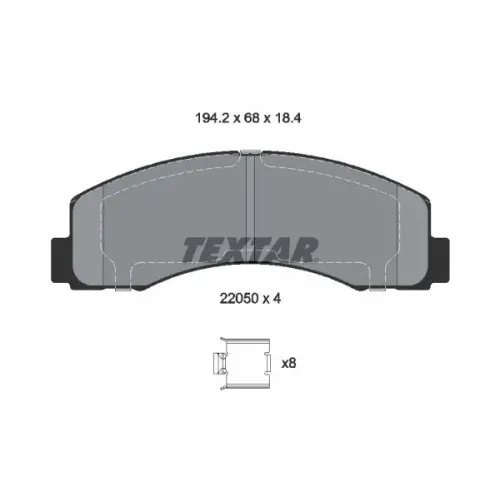 Fékbetétkészlet, Tárcsafék Ford P. F-150 3,5-6,2 09- - TEXTAR (2205002)