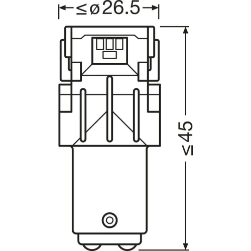 Izzó, Távfényszóró Sl P21/5W Czerwona Led (Brak Ece) 2Szt. Blister (Eko) - ams-OSRAM (OSR7528DRP-2BL)