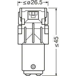 Izzó, Távfényszóró Sl P21/5W Czerwona Led (Brak Ece) 2Szt. Blister (Eko) - ams-OSRAM (OSR7528DRP-2BL)